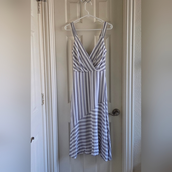 Altar'd State Dresses & Skirts - Altar'd State Boho Asymmetrical Striped Sun Dress Sleeveless Crossover Midi S